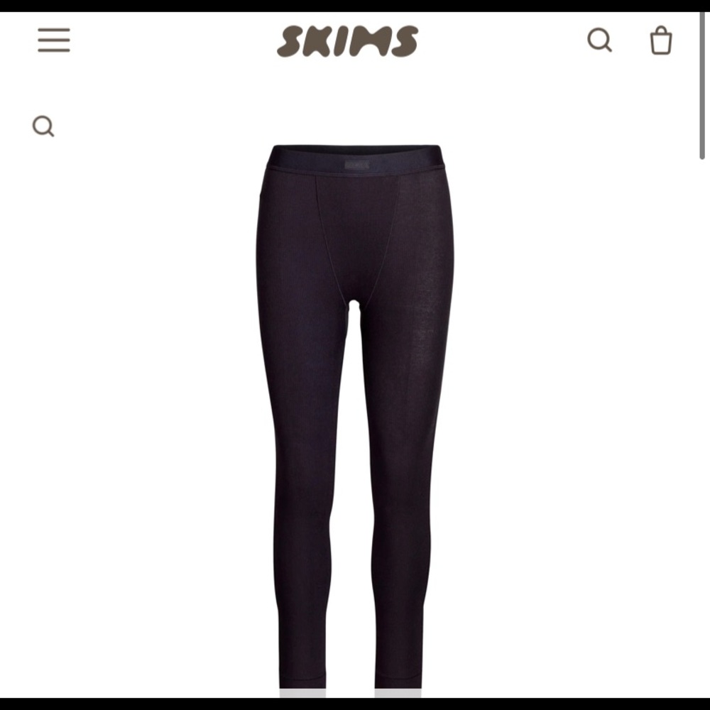 SKIMS by Kim Kardashian cotton rubbed leggings